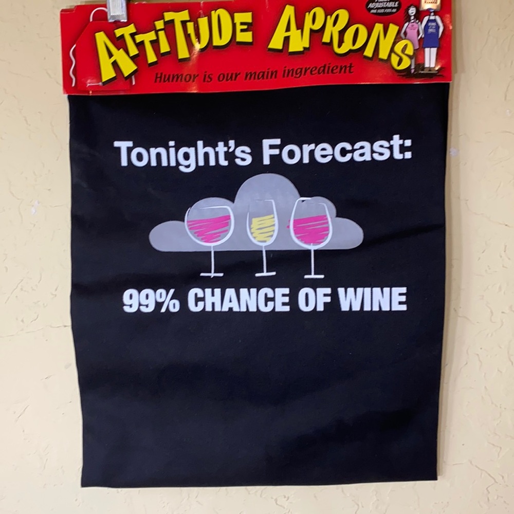APRON-ATTITUDE APRON! Great gift for wine lovers!
